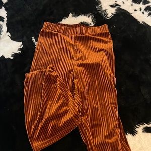 Velvet flare leggings